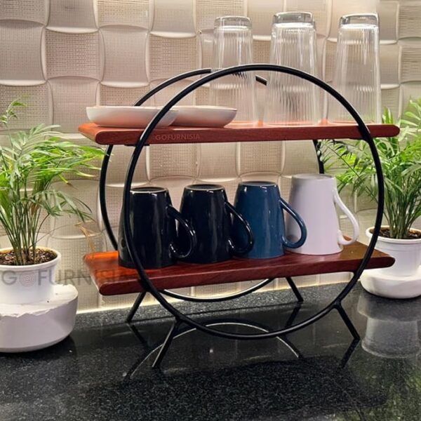GOFURNISIA Wooden Spice Rack/Kitchen Organizer & Storage Rack