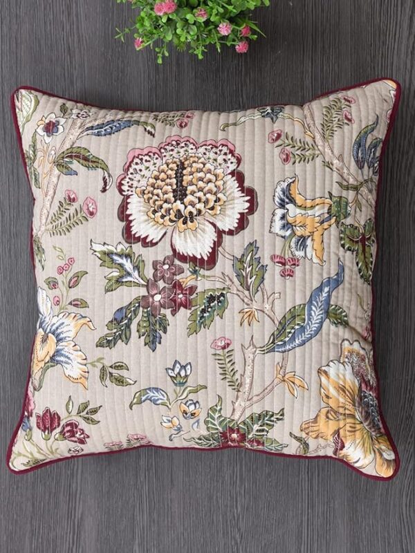 Clasiko Cushion Covers Set of 5 Beige Multicolor - Image 4