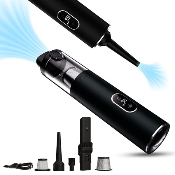 JCBL Vehicles Accessories Vacuum Cleaner with Blower, 6000mAh, 13KPA Brushless Motor