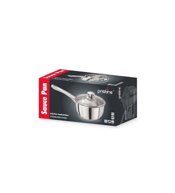 Silver 2.2 Ltrs Induction Base Stainless Steel with Glass Lid - Image 3