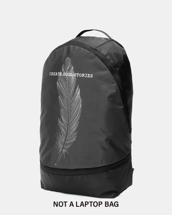 Unisex Black Create Good Stories Printed Small Backpack 637550 1729506309 2 Webp