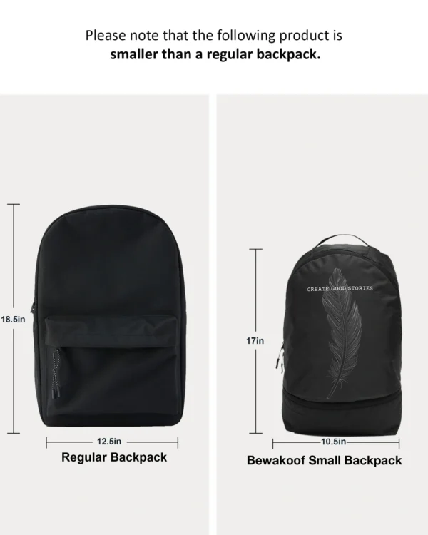 Unisex Black Create Good Stories Printed Small Backpack 637550 1729506326 10 Webp