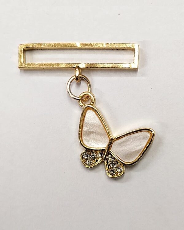 morel BUTTERFLY SHAPE PENDANT DECORATIVE RING LOOP 24 MM WATCH CHARM JEWELER ACCESSORIES FOR SMART WATCH SILICONE BAND STRAP SKIN FRIENDLY BRASS ALLOY IDEAL BEST GIFT FOR YOUR LOVE ONE - Image 4
