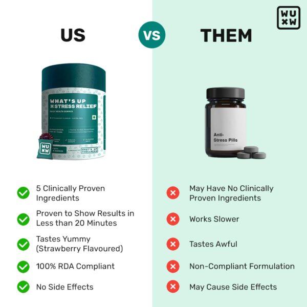 What's Up Wellness Stress Relief Gummies | For Men & Women with Chamomile, Passion Flower, L-theanine, Sage & Holy Basil, Reduces Stress, Anxiety and Improves Sleep - 30 Gummy Pack - Image 4