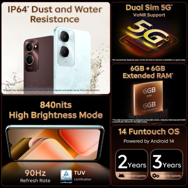 iQOO Z9 Lite 5G (Mocha Brown, 6GB RAM, 128GB Storage) - Image 3