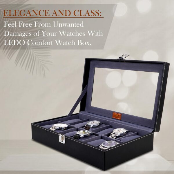 LEDO Men's and Women's Watch Box Holder Organizer Case - Image 4