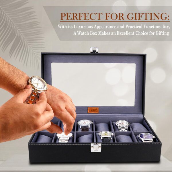 LEDO Men's and Women's Watch Box Holder Organizer Case - Image 6